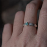 Anillo solitario Amazonita