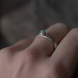 Anillo solitario Amazonita
