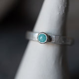 Anillo solitario Amazonita