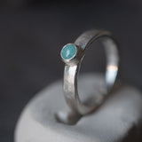 Anillo solitario Amazonita