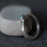Anillo solitario Amazonita