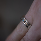Anillo Topacio azul